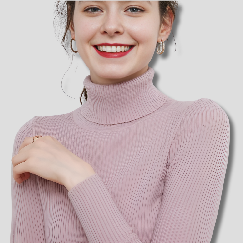 Kita - Blød og Stilfuld Kvinders Cashmere Sweater med Rullekrave