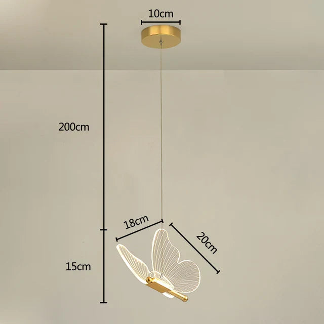 Magiske LED Sommerfugl Pendel