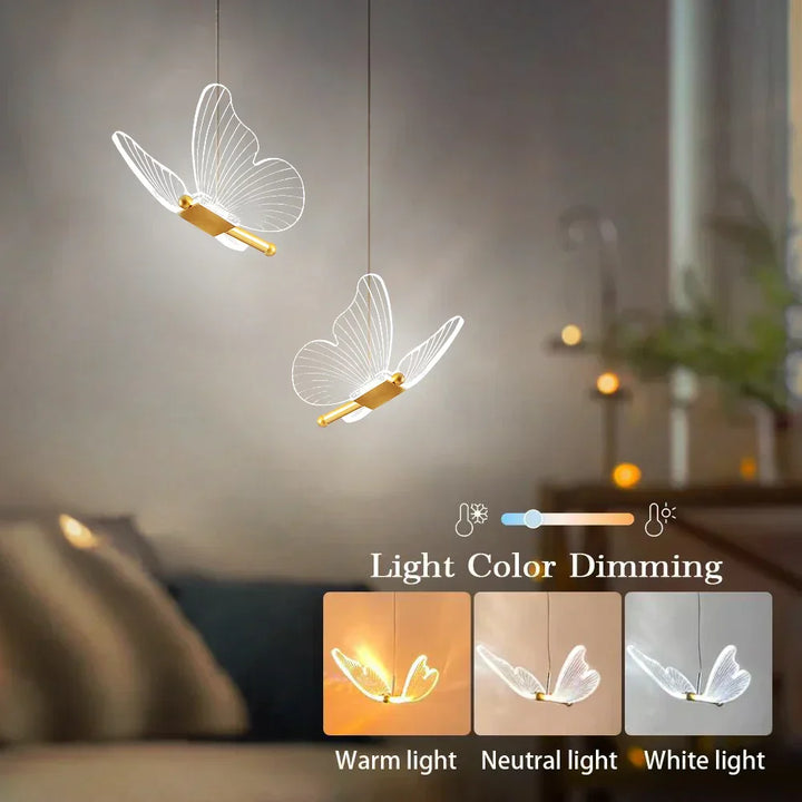 Magiske LED Sommerfugl Pendel