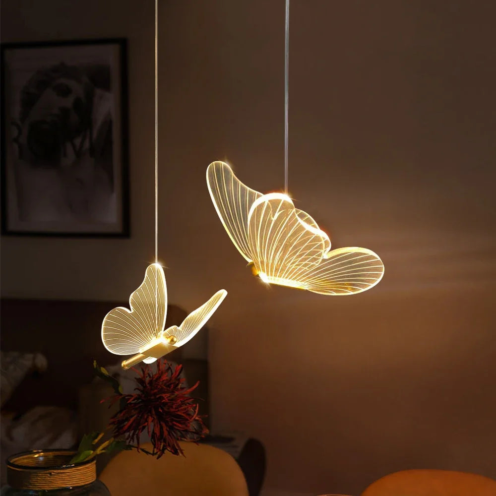 Magiske LED Sommerfugl Pendel