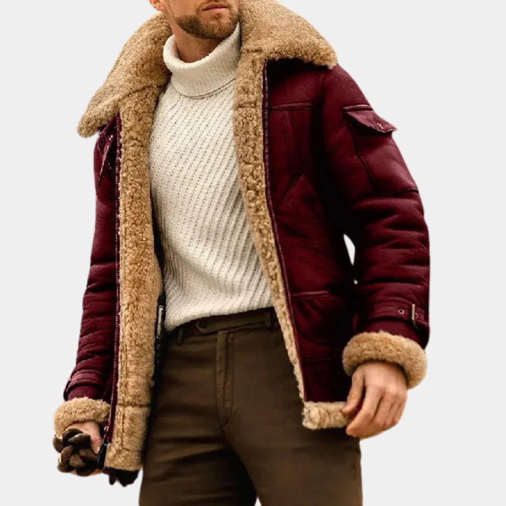 Aviator lædervinterjakke Tidløs varme med en robust kant