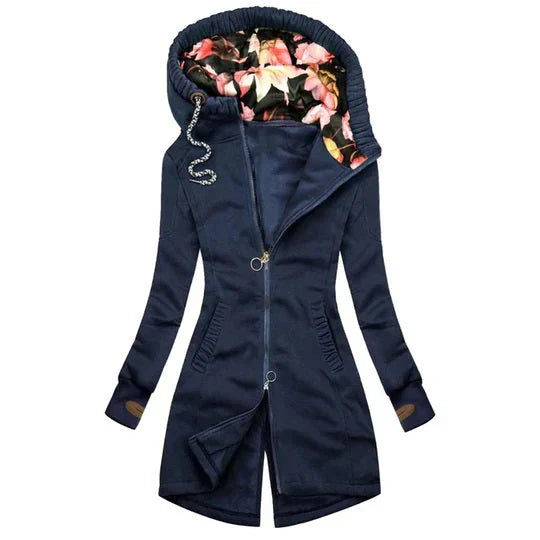 Stilfuld Zip-Up Jakke med Hætte til Kvinder