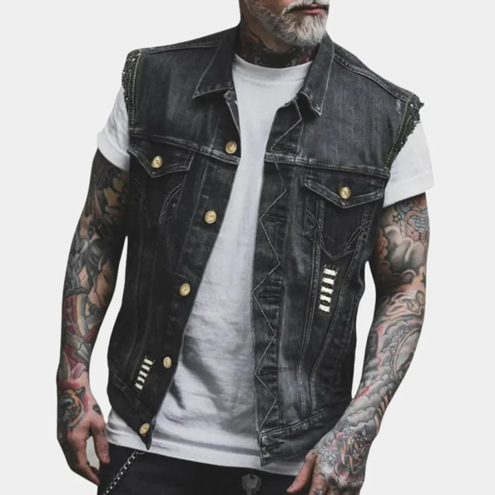 Retro Denim Herrevest