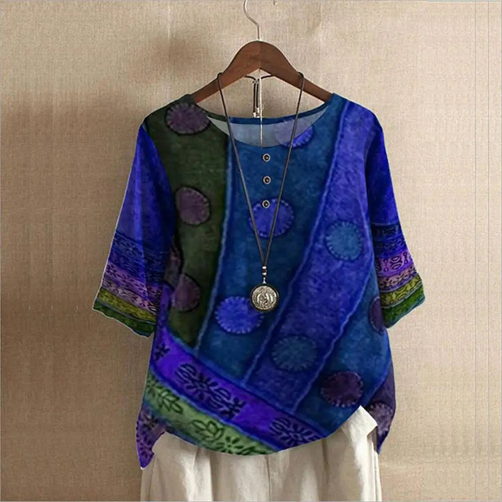 Elegant top med rund hals