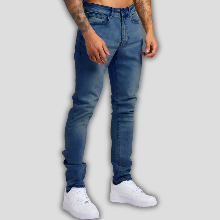 Mænds Slim Fit Afslappet Stretch Denim Jeans