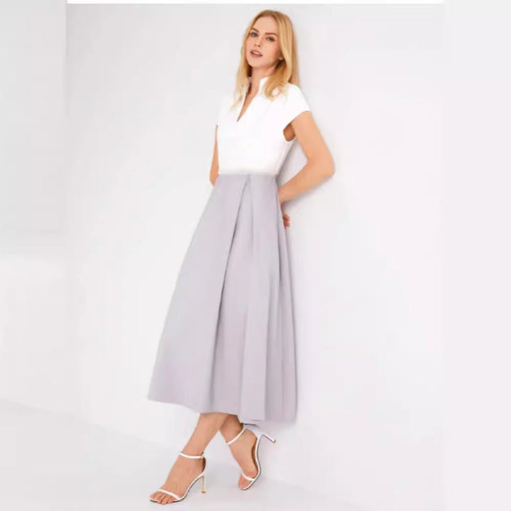 V-Hals Blusset Sommer Kjole