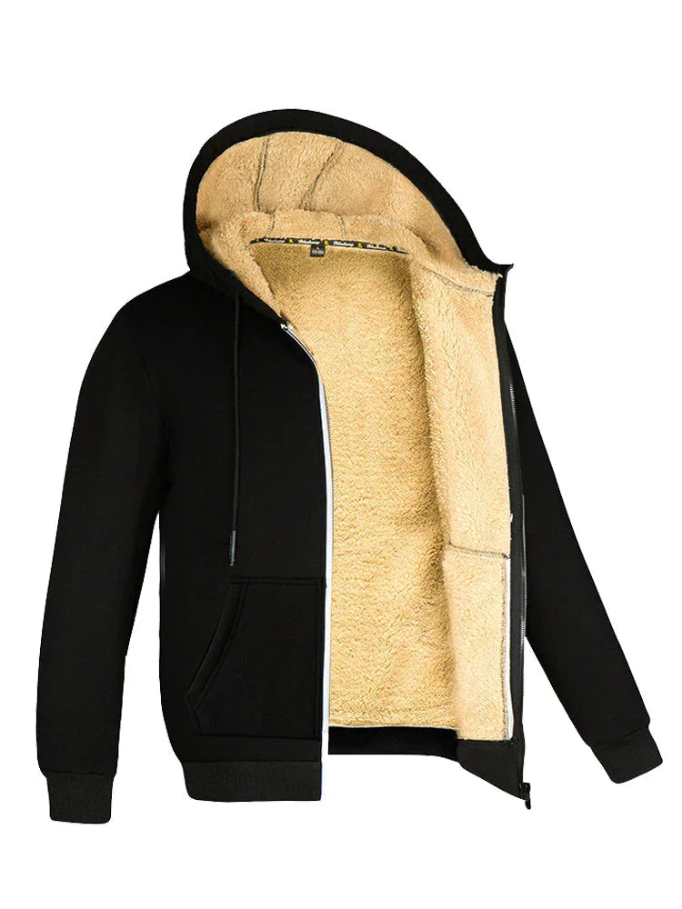 Mænds Fleece Pullover med Pels Foring