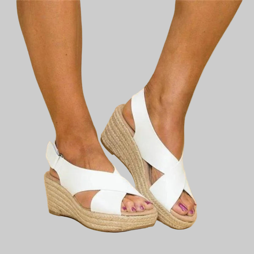 Dame kilehæle-espadriller