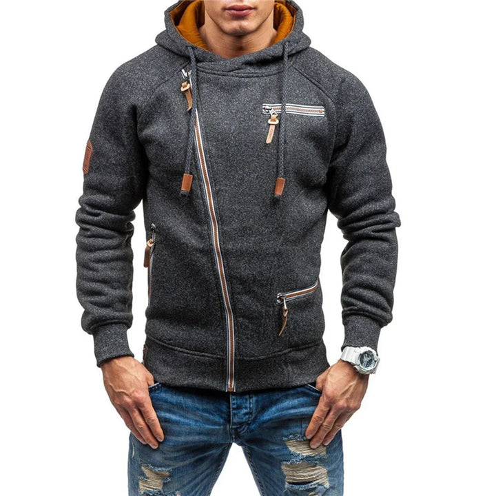 Casual Fleece Hættetrøje med Lommer for Mænd