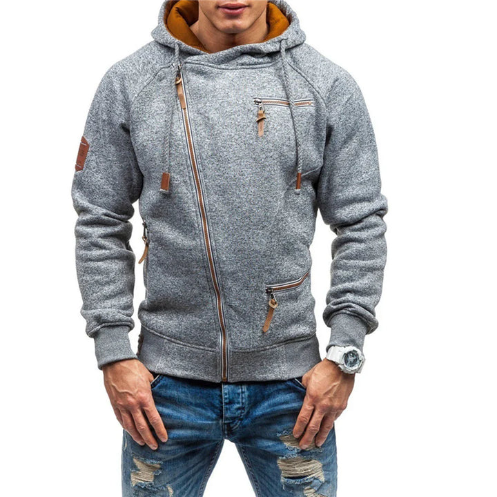 Casual Fleece Hættetrøje med Lommer for Mænd