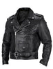 Mænds Læder Biker Jakke