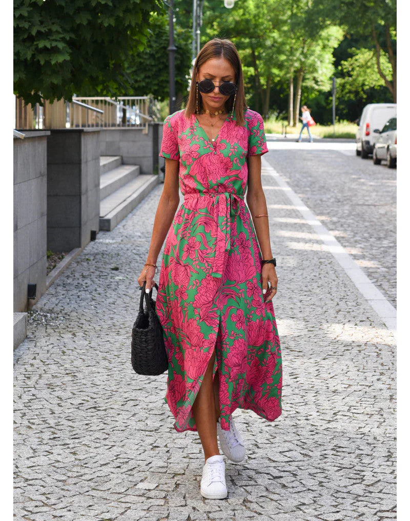 Blomstret Sommer Maxi Kjole
