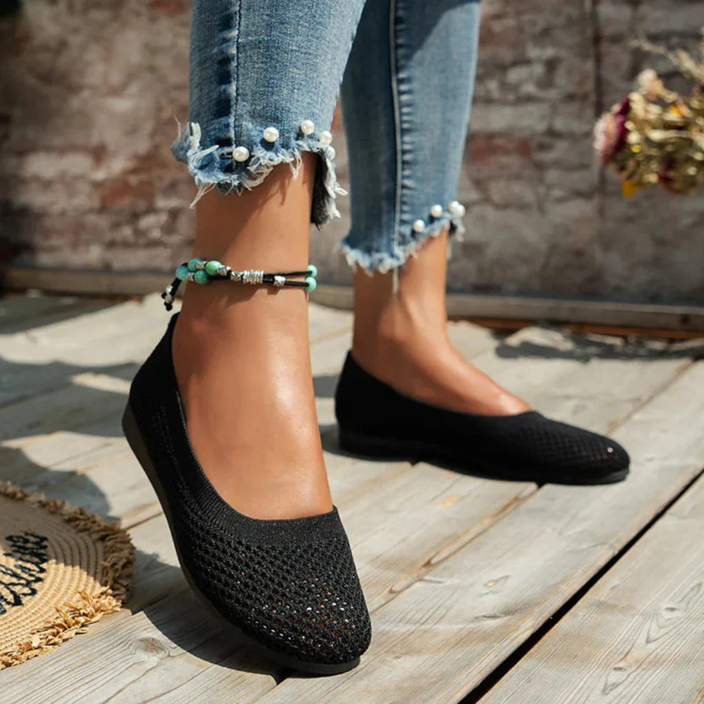 Damemode slip-on flade sko til sommerkomfort