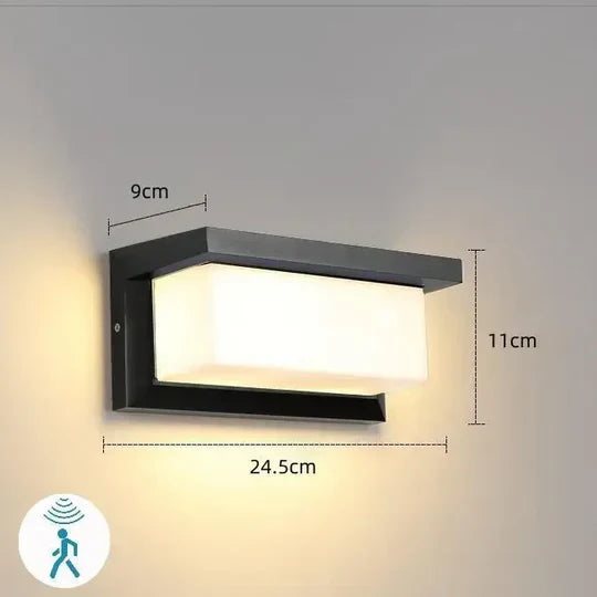 LED Udendørs Væg Lampe med bevægelsessensor