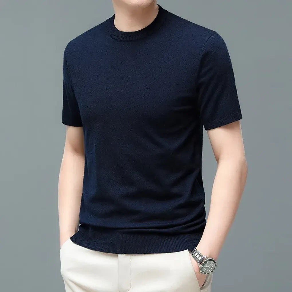 Herre-T-shirt med rund hals – Elevated Basics til hverdagsbrug