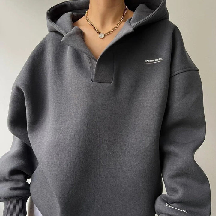 Moderne vinterhoodie til kvinder
