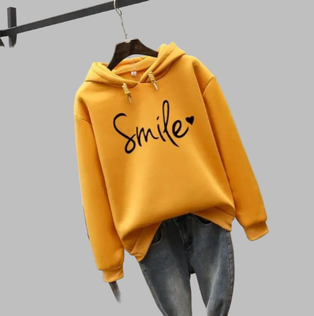 Smile-hoodie til kvinder