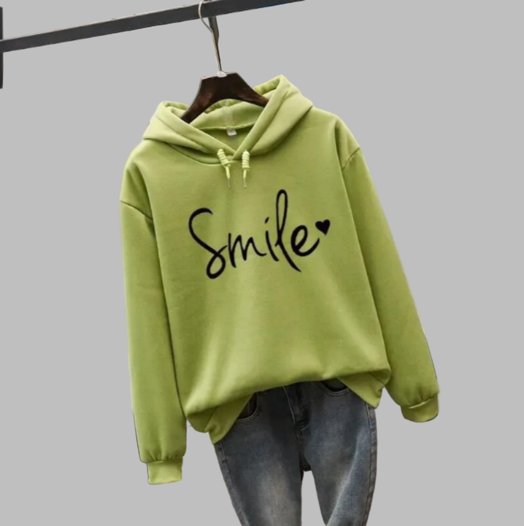 Smile-hoodie til kvinder