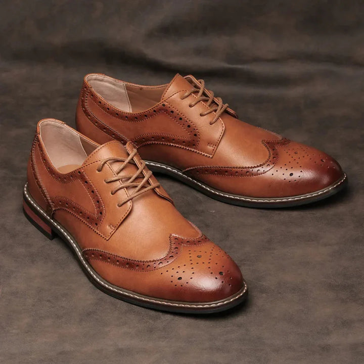 Læder Wingtip Brogue Oxford snøresko