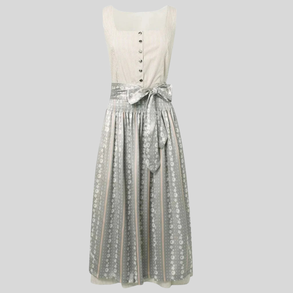 Dirndl-kjole med firkantet halsudskæring