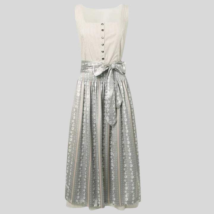 Dirndl-kjole med firkantet halsudskæring