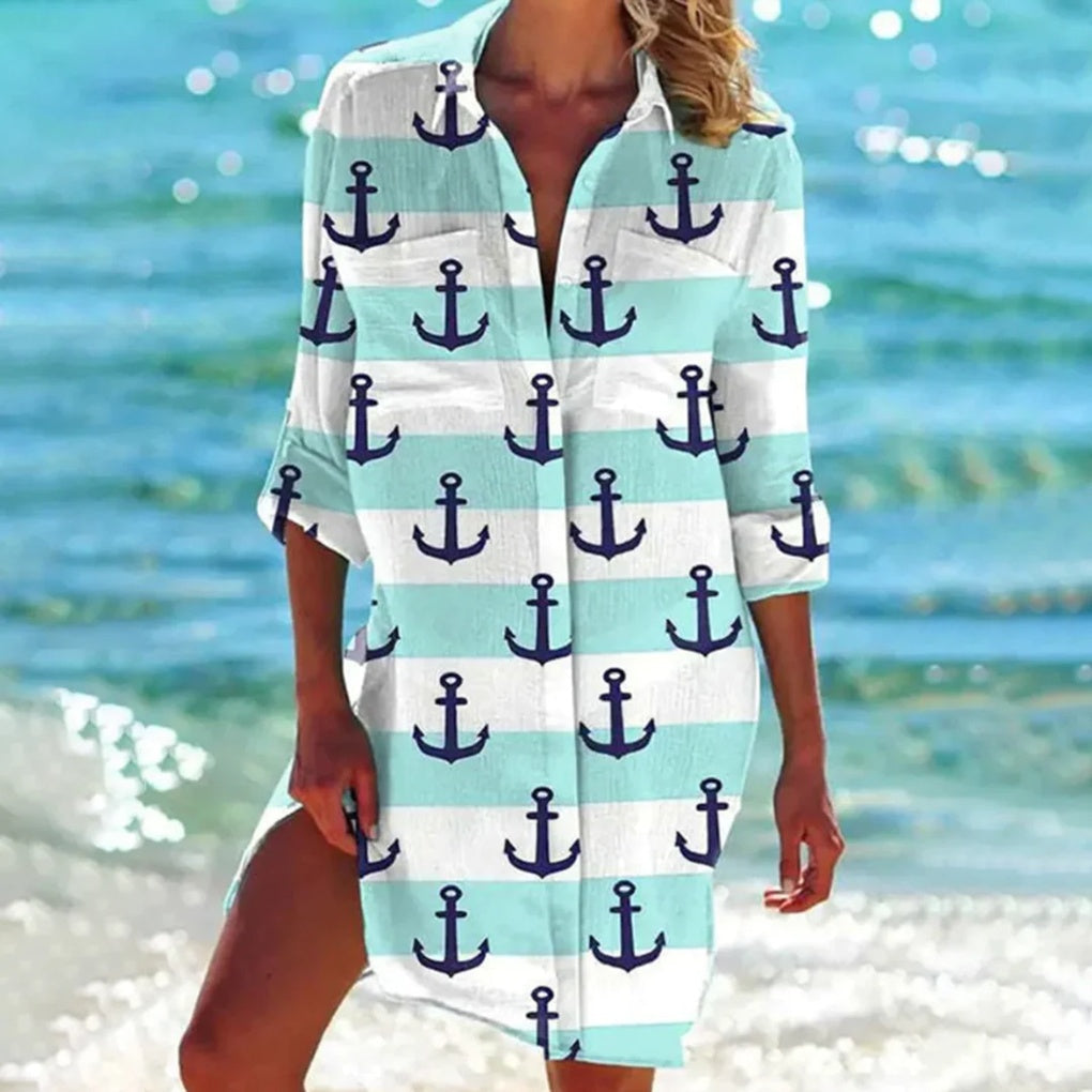 Dame sommerskjorte – afslappet design