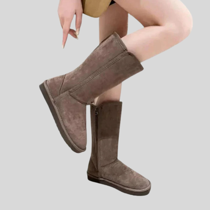 Dame vinterstøvler med ruskindsfinish