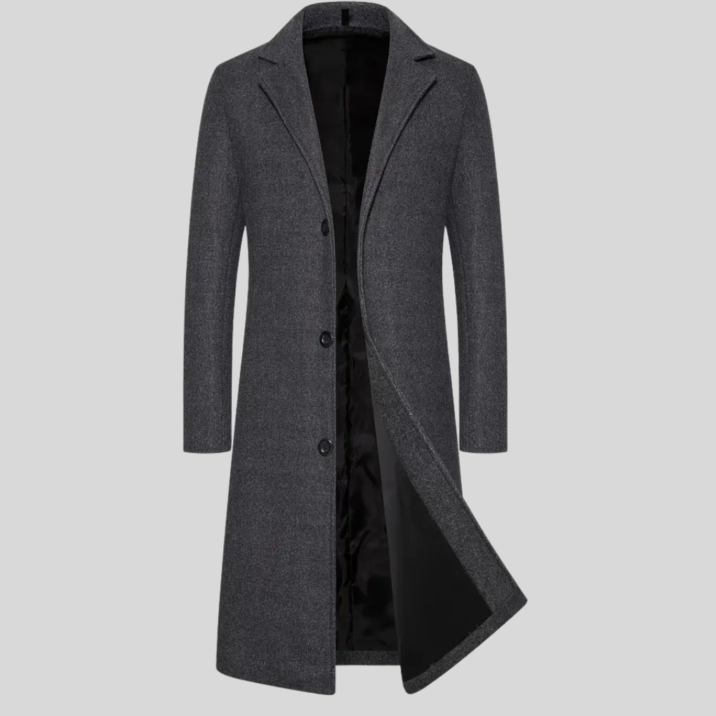 Lang herreoverfrakke – Elegant vinterlag