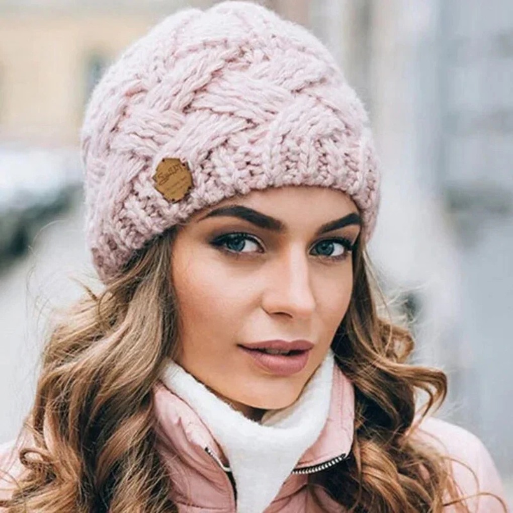 Dame Strikket Beanie