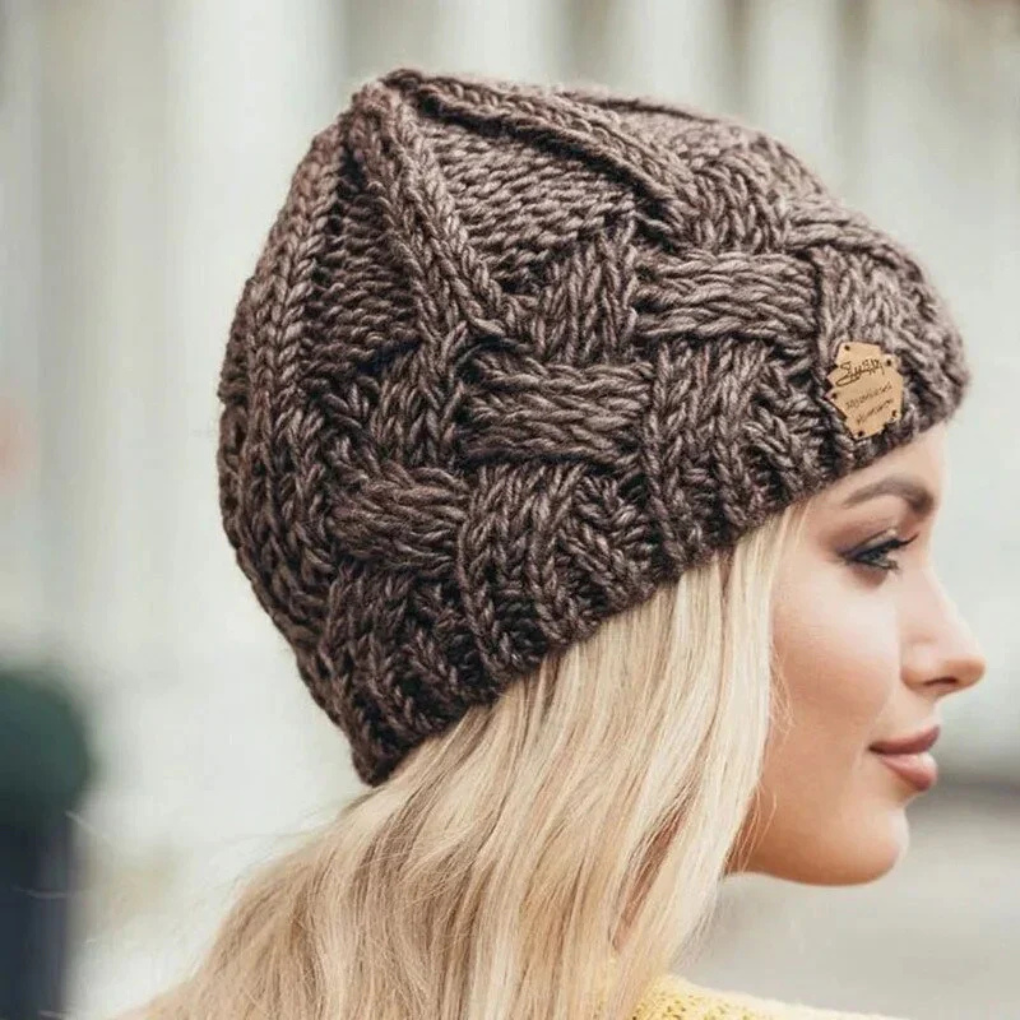 Dame Strikket Beanie