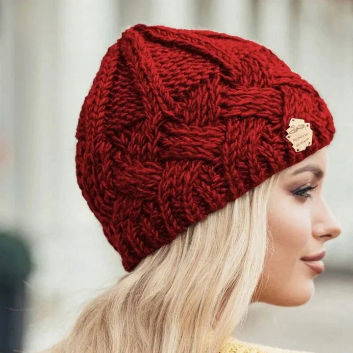 Dame Strikket Beanie
