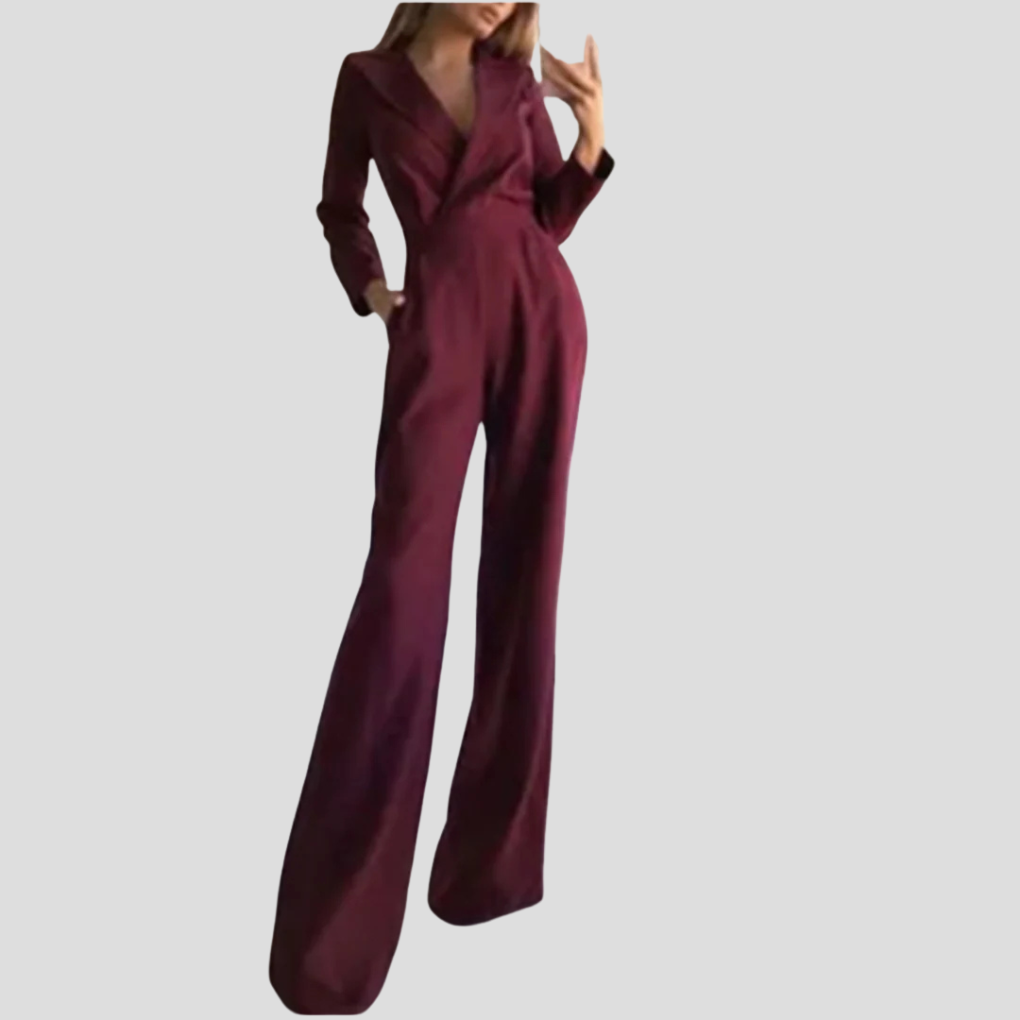 Bred stroppe damejumpsuit – Slank silhuet