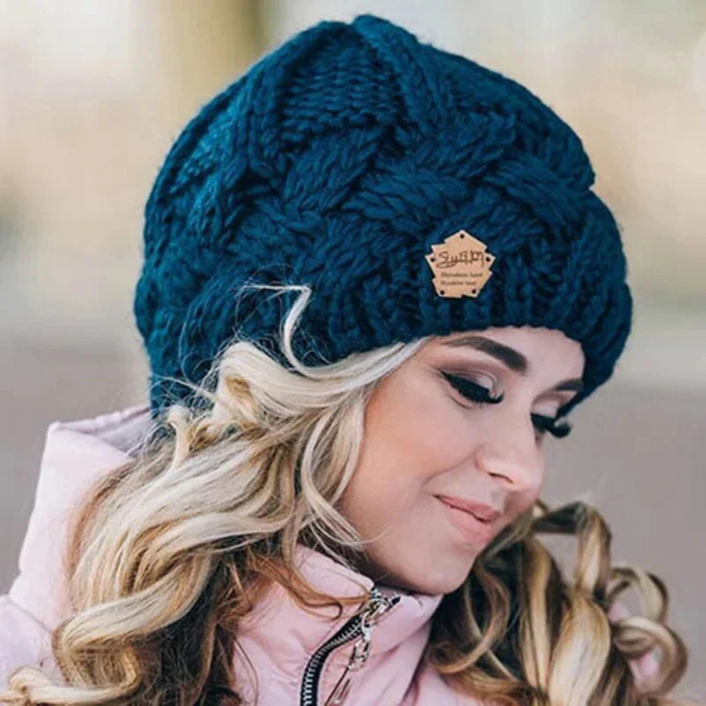Dame Strikket Beanie