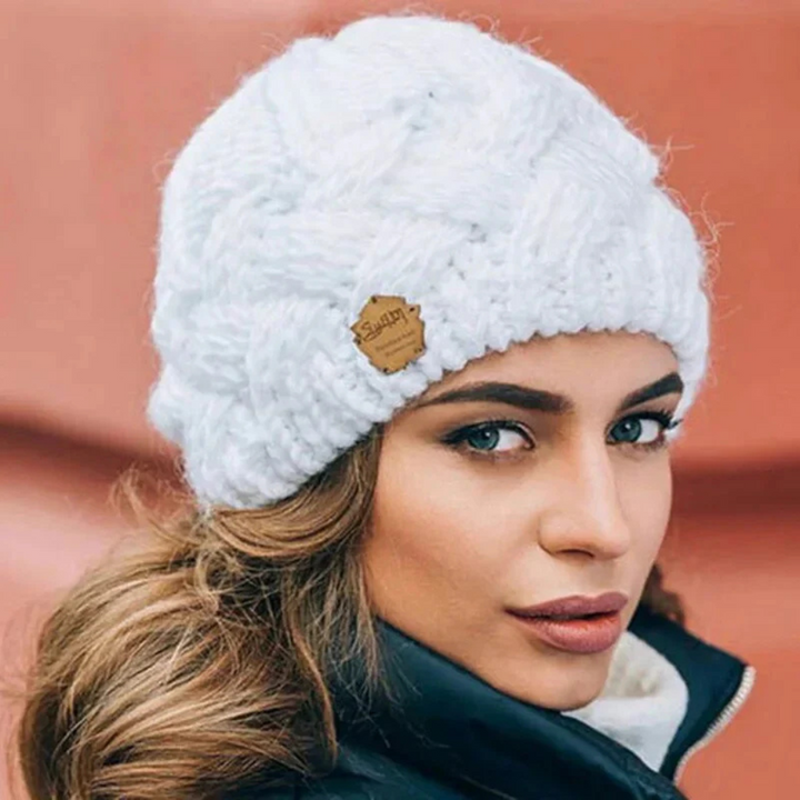 Dame Strikket Beanie