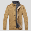 Herrecardigan med plysfor