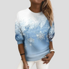 Dame julesweatshirt med snefnugprint