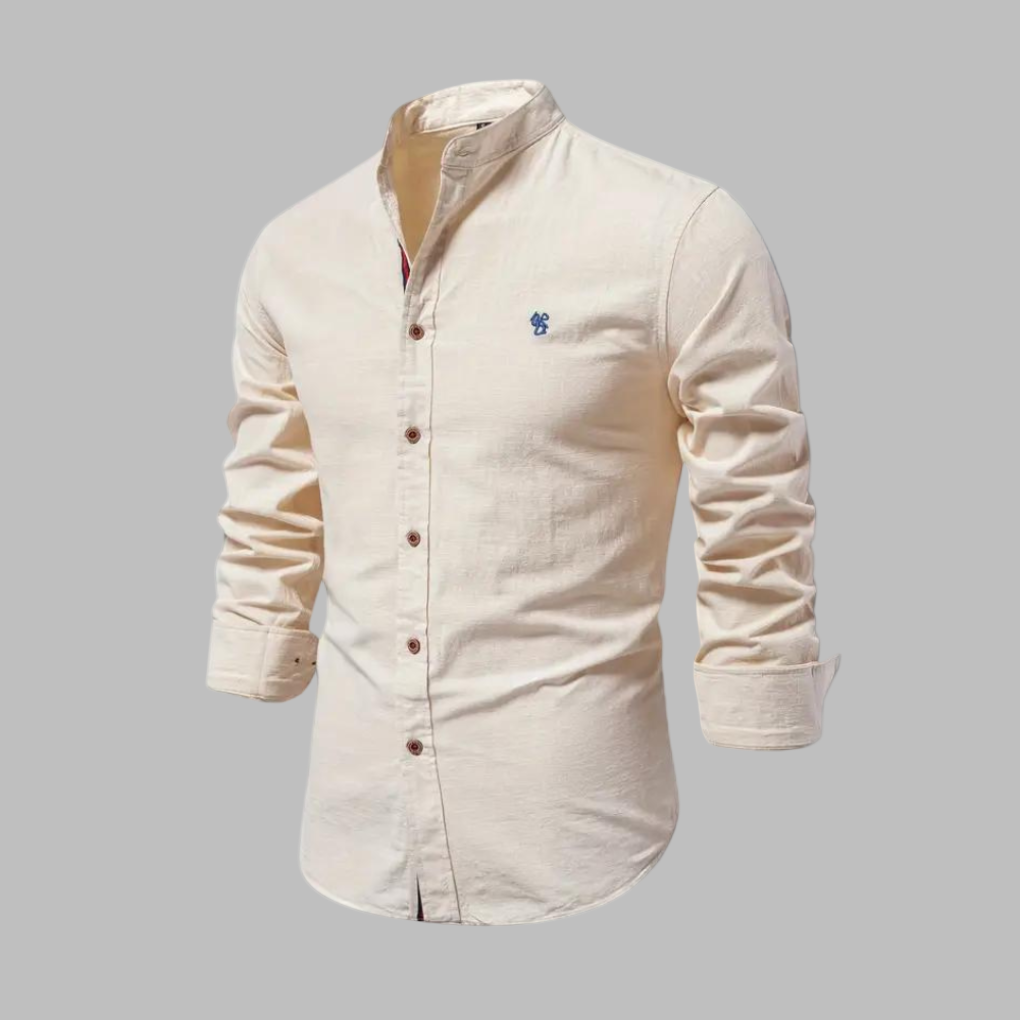 Trendy langærmet poloshirt til mænd