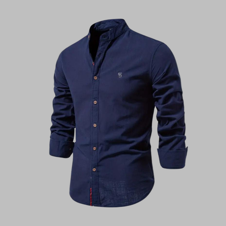 Trendy langærmet poloshirt til mænd