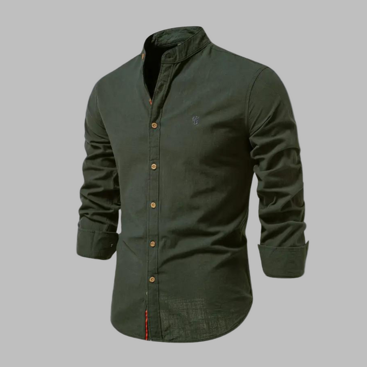 Trendy langærmet poloshirt til mænd