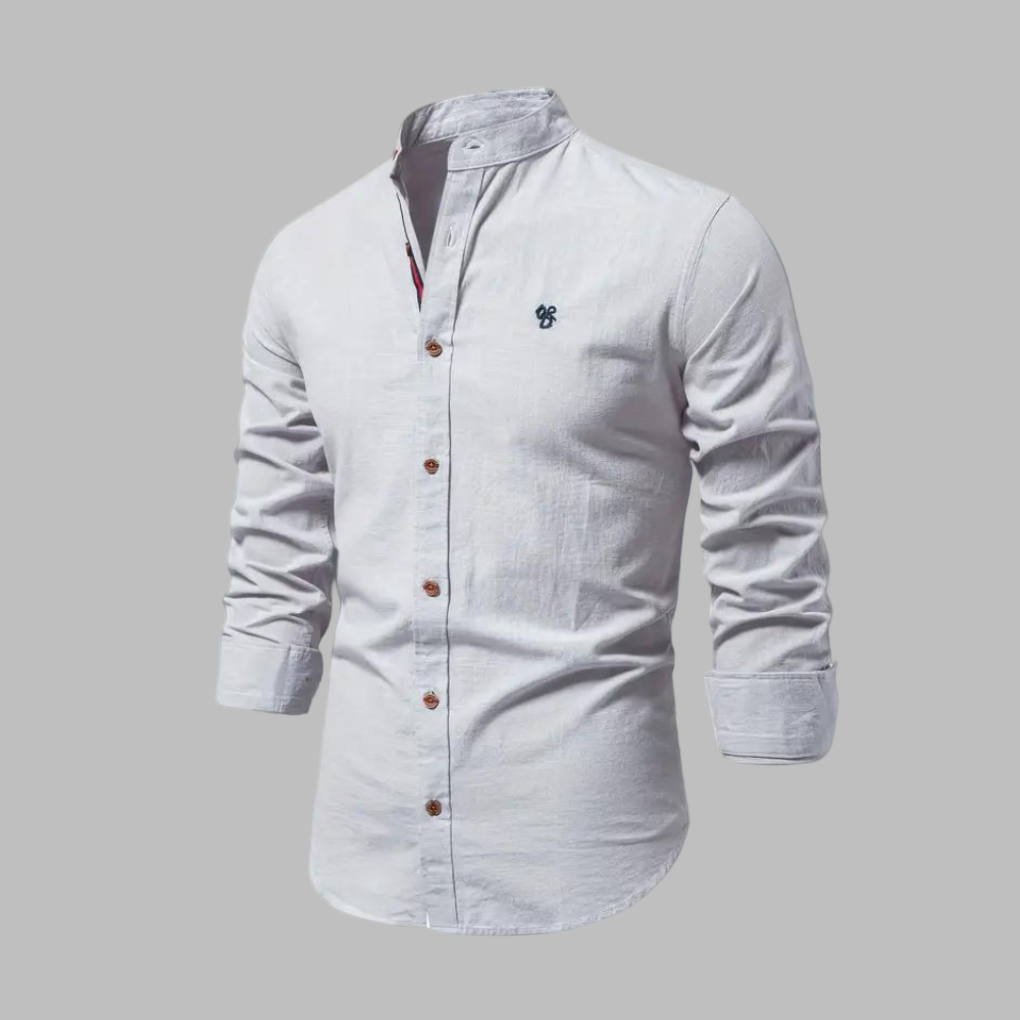 Trendy langærmet poloshirt til mænd