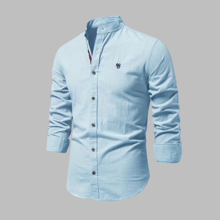 Trendy langærmet poloshirt til mænd