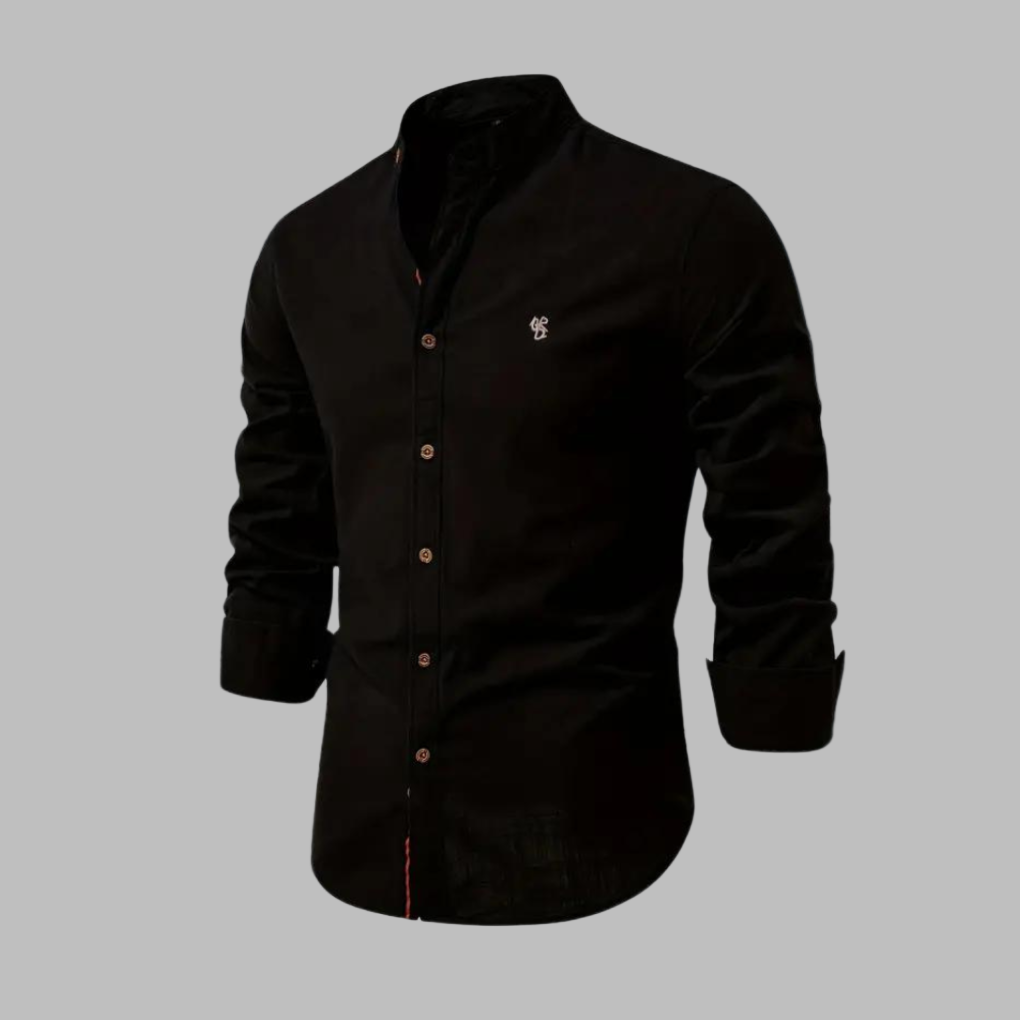Trendy langærmet poloshirt til mænd