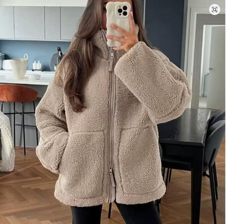 Oversized uldjakke til kvinder