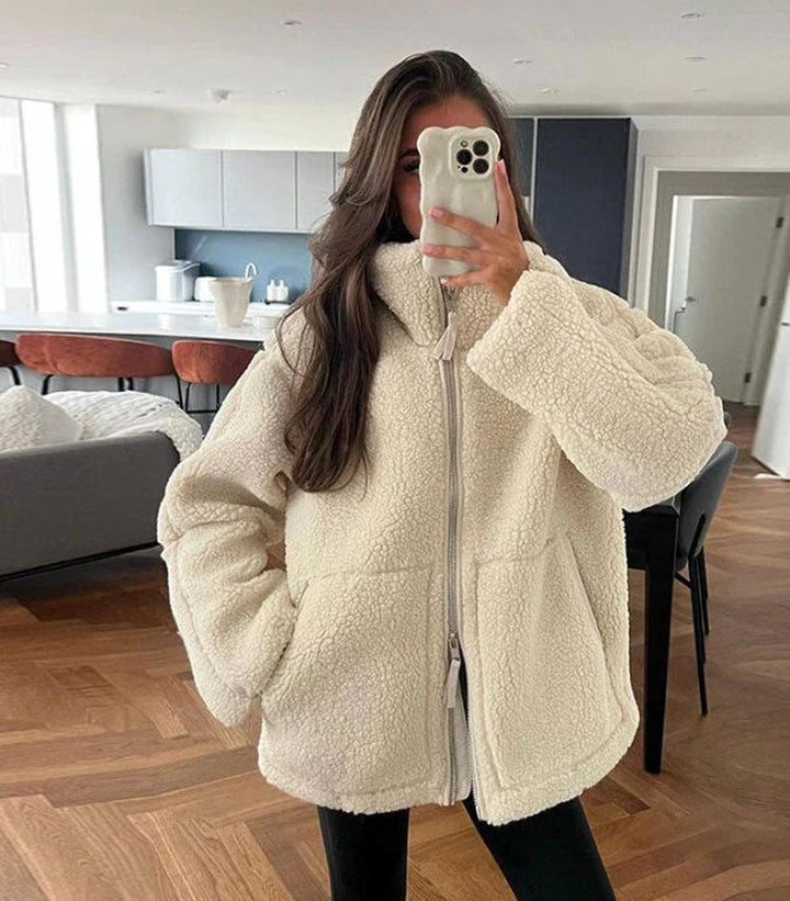 Oversized uldjakke til kvinder