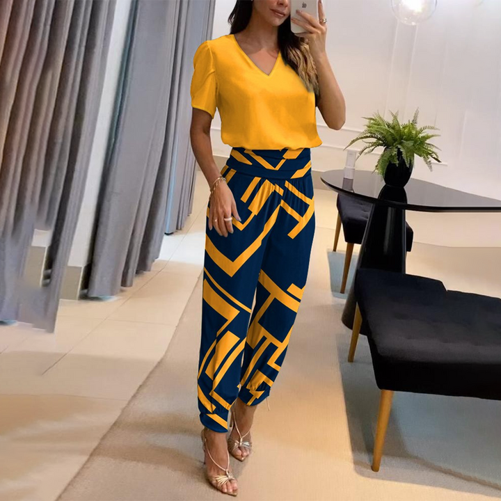 Tabea – Stilfuld, elegant jumpsuit med print til kvinder