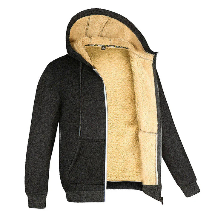 Mænds Fleece Pullover med Pels Foring