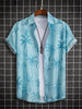 3D Flower Print Hawaii-Skjorte