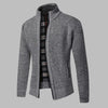 Stilfuld strikket sweater med lynlås til mænd