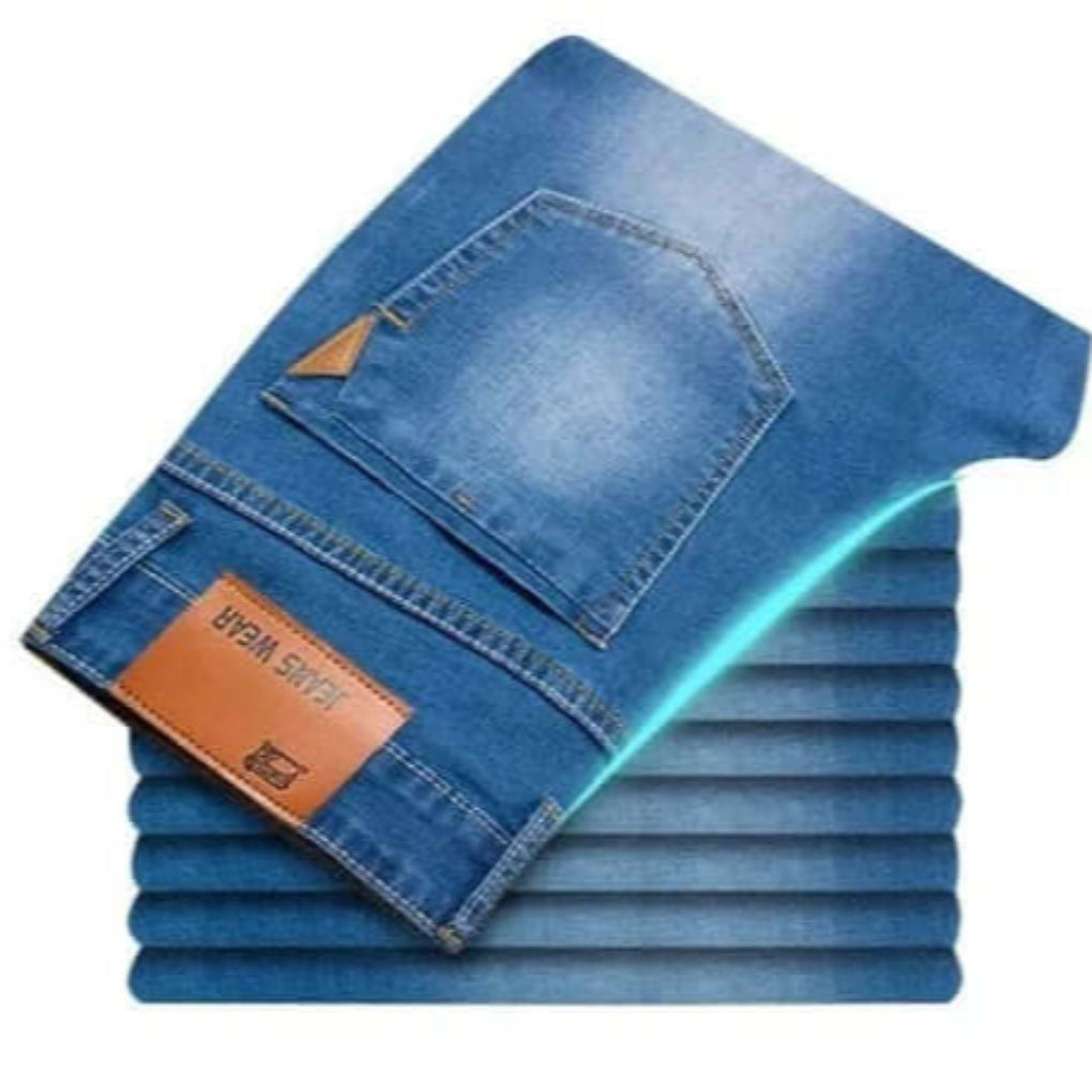 Jeans med lige ben til mænd – slidstærkt denim