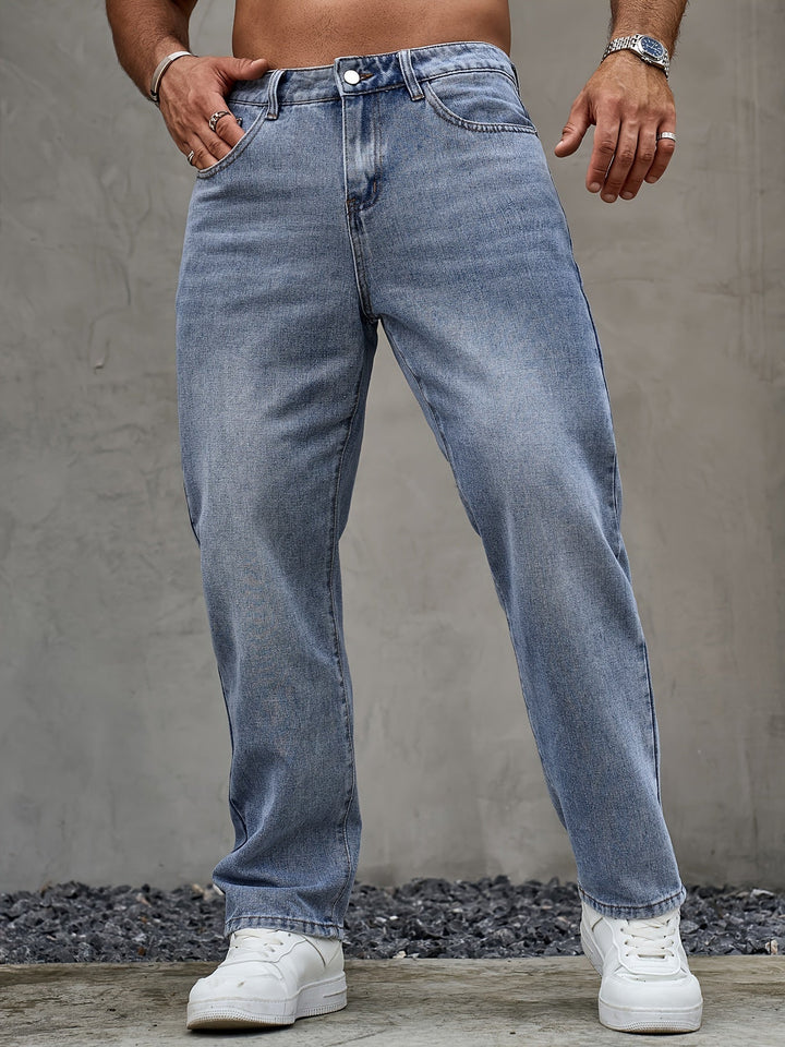 Denimbukser med Lige Ben – Klassisk Stil og Komfort